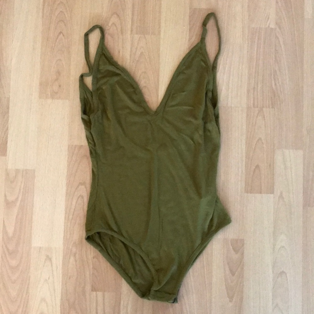 Olive green bodysuit